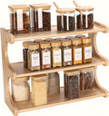 Spice Rack,3 Tier bamboo storage rack, Great for Kitchen, Countertop，countertop coffee station，Storeroom or Office,Space-Saving coffee bar accessories