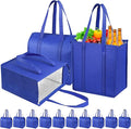 Insulated Grocery Bags with Zippered top Frozen Food Shopping Groceries Travel Insulated Tote Cooler Thermal Bags