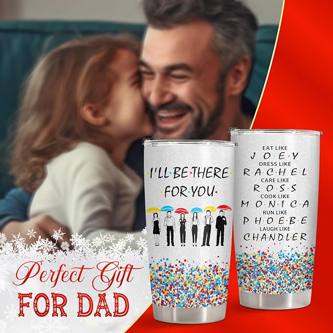 34HD Gifts for Friends, Friend Tumbler with Lid 20 oz Stainless Steel, Best Friend Cup, Friends Coffee Mug, Birthday Gifts for Women Men Christmas Gift
