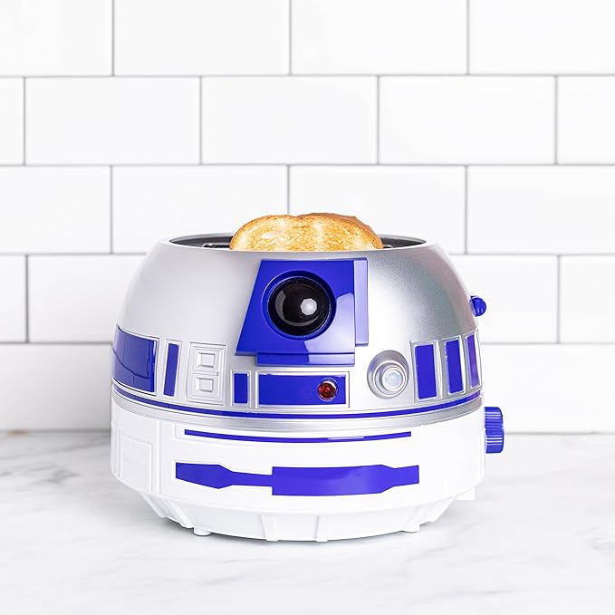 Uncanny Brands Star Wars R2D2 Deluxe Toaster - Lights-Up and Makes Sounds Like Artoo