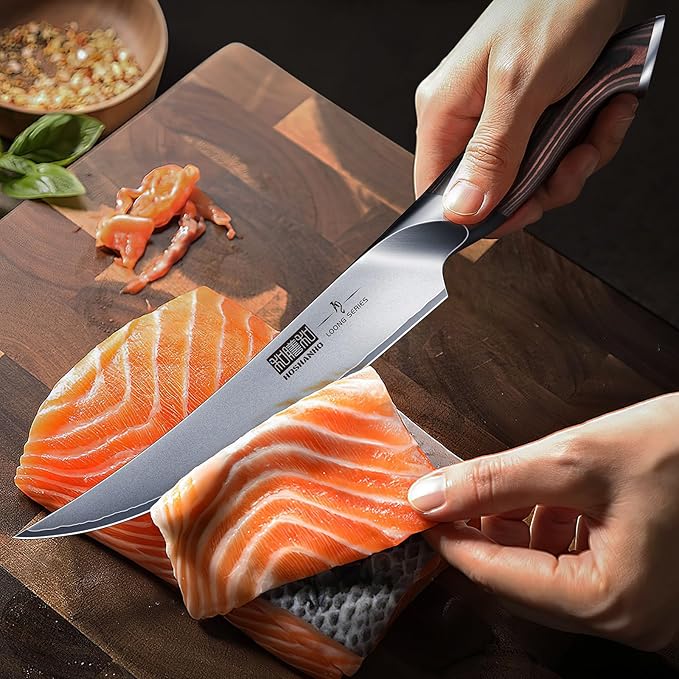 HOSHANHO Boning Knife 6 Inch, High Carbon Stainless Steel Fillet Knife for Fish, Professional Japanese Sharp Kitchen Filleting Knives for Meat Cutting