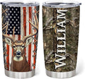 Hyturtle Personalized Hunting Gifts For Men - Deer Hunting Tumbler 20 Oz Travel Coffee Mug Stainless Steel - Fathers Day Gift For Dad, Him, Boy, Husband, Hunters On Birthday, Christmas