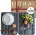 Dorai Home Dish Pad - Diatomaceous Earth Stone Drying Mat for Kitchen Counter - Quick Drying -Stone Dish Drying Mat for Kitchen - (24.6" x 16.5")