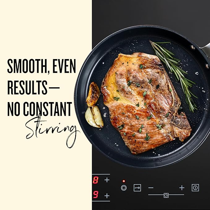 Alva Maestro 11-Inch Stainless Steel Nonstick Frying Pan – Made Without PFAS, PFOA & PTFE Ceramic Coating – Reinforced 5-Ply Aluminum Core, Oven & Induction Safe for Even Heat, Easy to Clean Coating