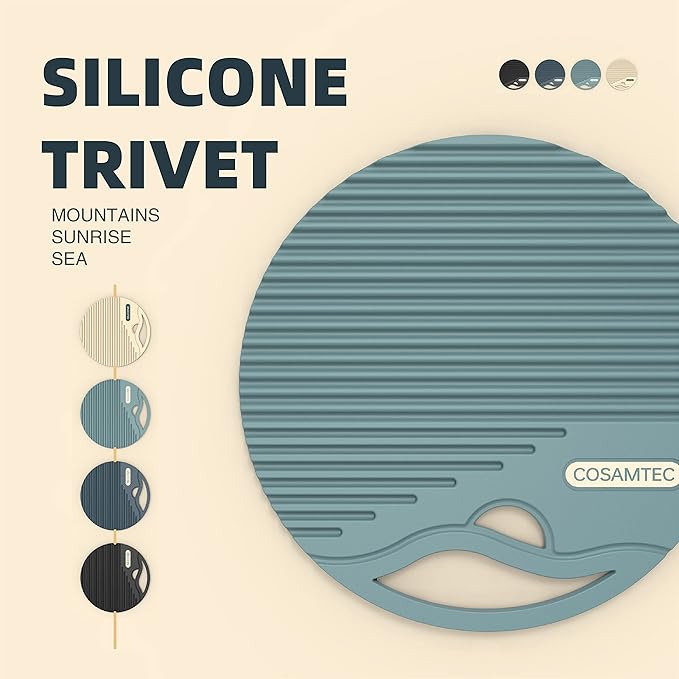 Silicone Trivets for Hot Dishes Heat Resistant Trivets for Hot Pots & Pans Multipurpose & Versatile Hot Pads for Kitchen & Countertop Table Coasters Set of 2