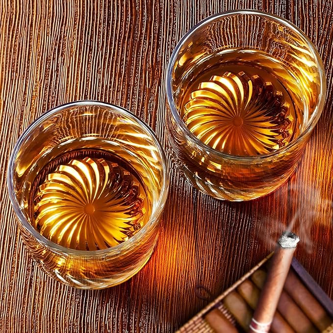 Whiskey Glasses Old Fashioned Glasses Set of 6 12oz Rocks Glasses Gift for Men Women Drinking Bourbon Scotch Cocktails Rum Cognac Vodka at Home Bar