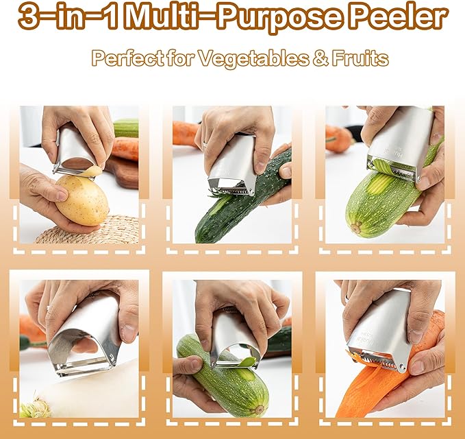 -Potato Apple Vegetable Peelers for Kitchen, Multifunction, Easy to handle, easy Julienne and precise peeling (2-in-1 peeler)