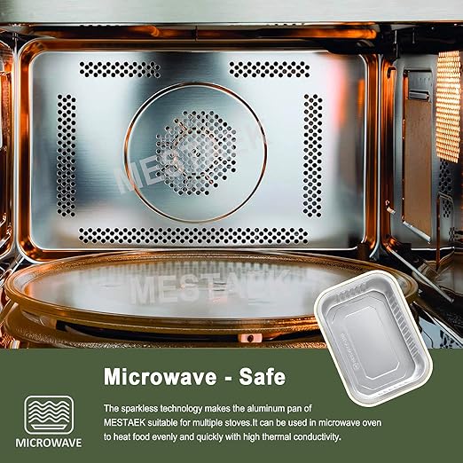 6"x 4" Sturdy Aluminum Foil Pans + Lids (5 Pack), 2X Thicker Heavy Duty for Oven, Grill, Microwavable Cooking Baking, Reusable Freezable Dishwasherable Disposable Tin Pot Container 25oz