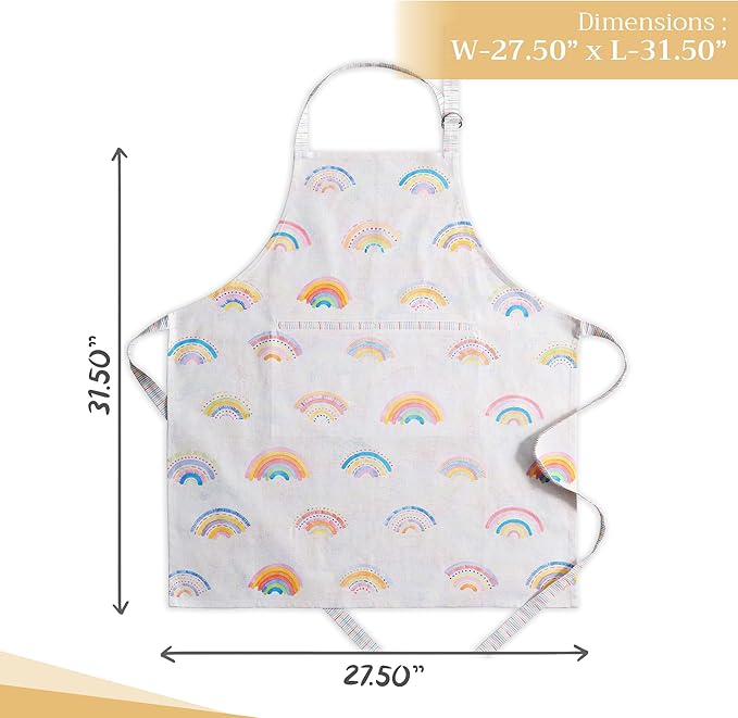 Maison d' Hermine 100% Cotton Apron for women with Pocket Kitchen Chef Apron for Men Cooking Gardening Server Waitress
