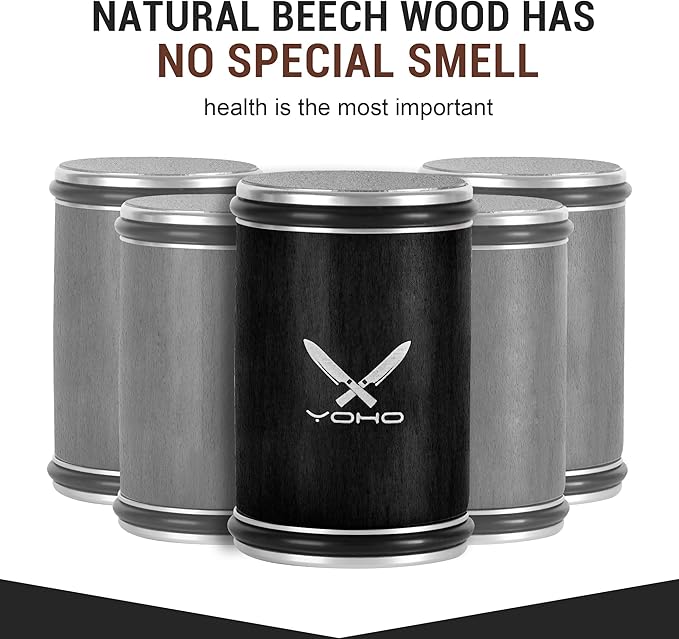 YOHO Rolling Knife Sharpener Kit, Upgraded Knife Sharpeners Industry Diamond Knife Sharpening Kit Tool Kitchen Knife Sharpener with 15 and 20 Degree Magnetic Angle Base for Kitchen Knives - Gifts