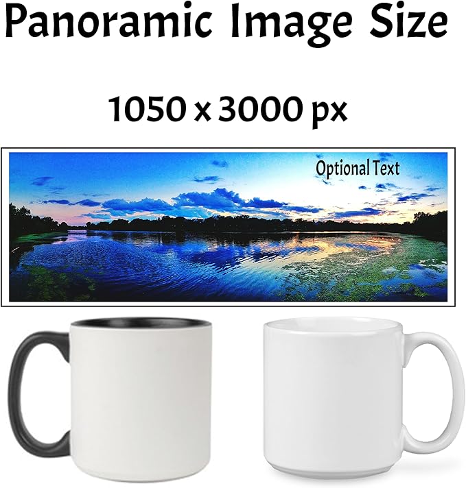 Custom Photo Ceramic Coffee Mug, Jumbo Sized-20oz, Glossy or Matte Finish (Single Image Wrap)