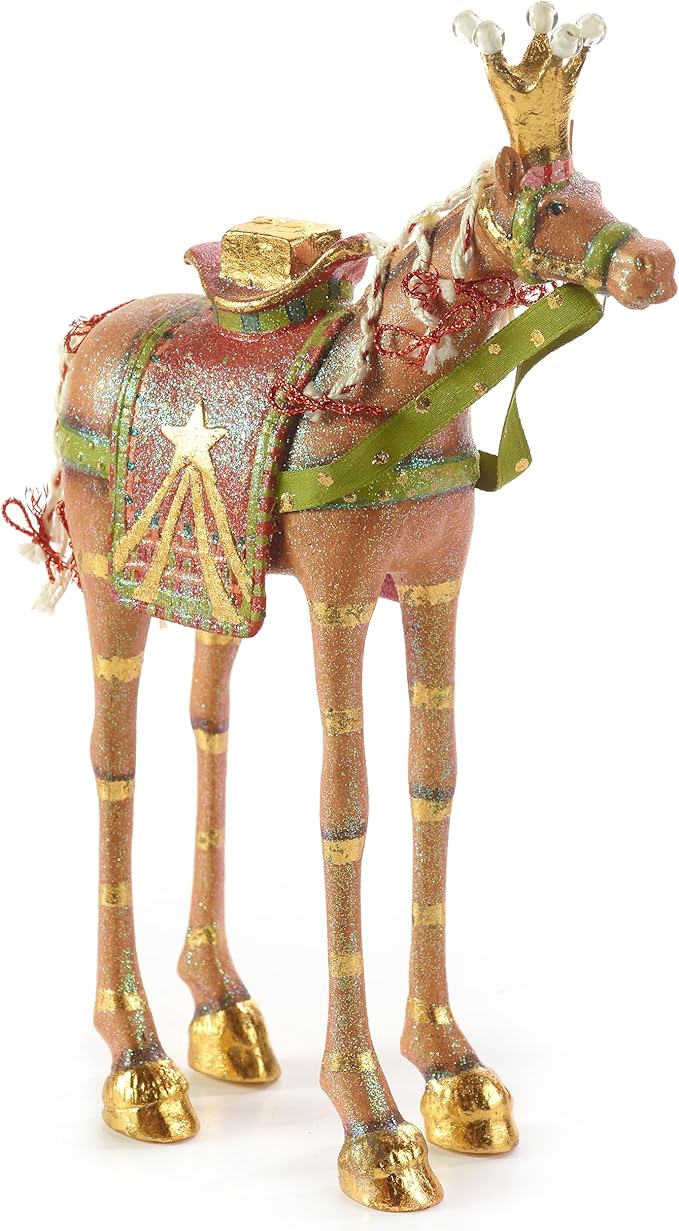MACKENZIE-CHILDS Patience Brewster Nativity Figurine, Christmas Nativity Home Decor, Golda the Horse