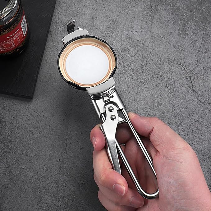 Adjustable Stainless Steel Jar Opener, Master Jar & Bottle Opener, Kitchen Gadgets Gripper Tight Lid Openers, for Seniors Arthritis, Kitchen Camping Tools (2PC)