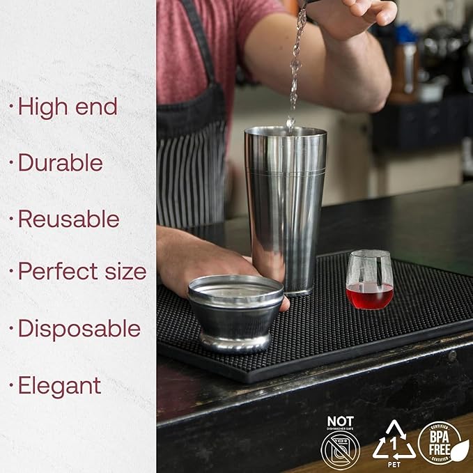Smarty Had A Party 4 oz Disposable Stemless Wine Glasses (80 Pieces) – Fancy Plastic Cups & Plastic Water Goblets for Wedding Bulk – Wine Glasses Disposable Classy for Toast, for Tastings and Parties