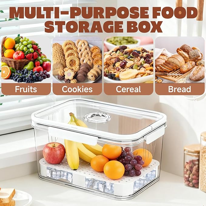 Bread Box for Kitchen Countertop | Airtight Bread Storage Container with New Upgrade Time Recording Lid – Bread Keeper for Homemade Bread, Donuts, Bagels, Toast, and Cookies