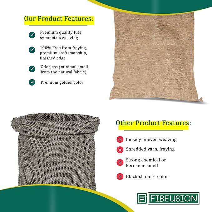 Heavy Duty Reusable Burlap Sacks (Set of 6) – 24" X 40" Perfect Sack Race Bags for Adults and Kids, Outdoor Lawn Games, Vegetable Storage & Gardening - 50lbs Capacity Potato Sacks