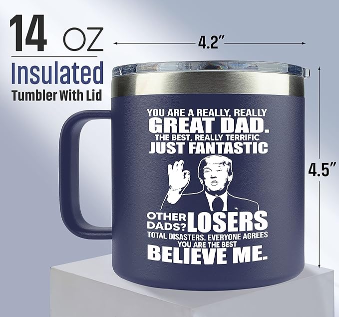 Christmas Gifts for Dad, Men - Gifts for Dad from Daughter, Son - Dads Birthday Gift Ideas, Happy Birthday gifts for Dads, Fathers - Best Dad Ever Gift, Present for dads, Fathers - 14 Oz dad Mug