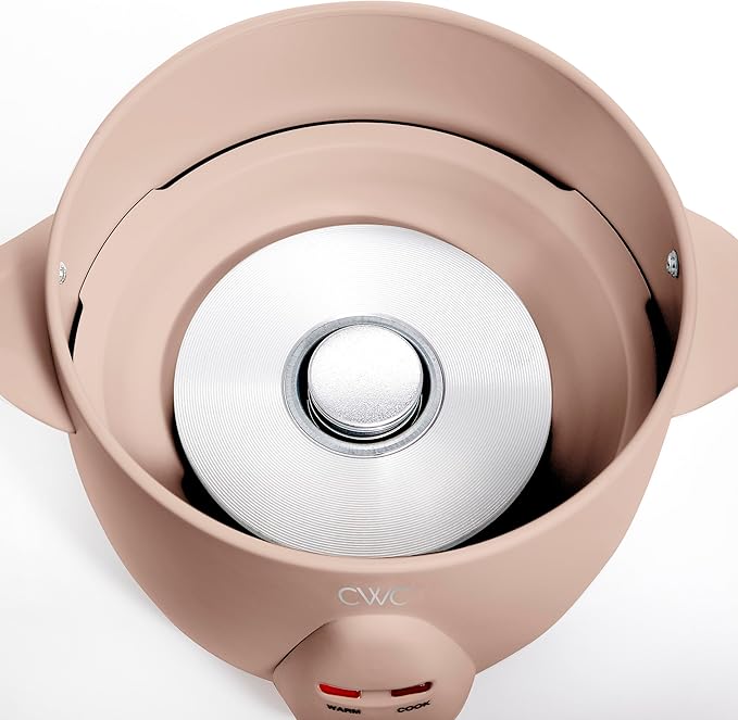 COOK WITH COLOR 6 Cup Rice Cooker 300W - Effortless Cooking and Perfectly, Cooks 3 Cups of Raw Rice for 6 Cups of Cooked Rice, Blush