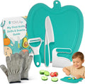 Tovla Jr. Toddler Cutting Set – Real Kids Knife & Chopper with Safety Gloves, Peeler & Visual Recipe Book – Montessori Cooking Tools Ages 3–8, Premium Gift for Kids