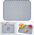 Silicone Sink Protector for Kitchen Sink - 16.65''x12.2'' Kitchen Sink Grid Accessory, Non-slip Heat Resistant Sink Grid Dry Mat for Bottom of Porcelain Stainless Steel, Dishwasher Safe