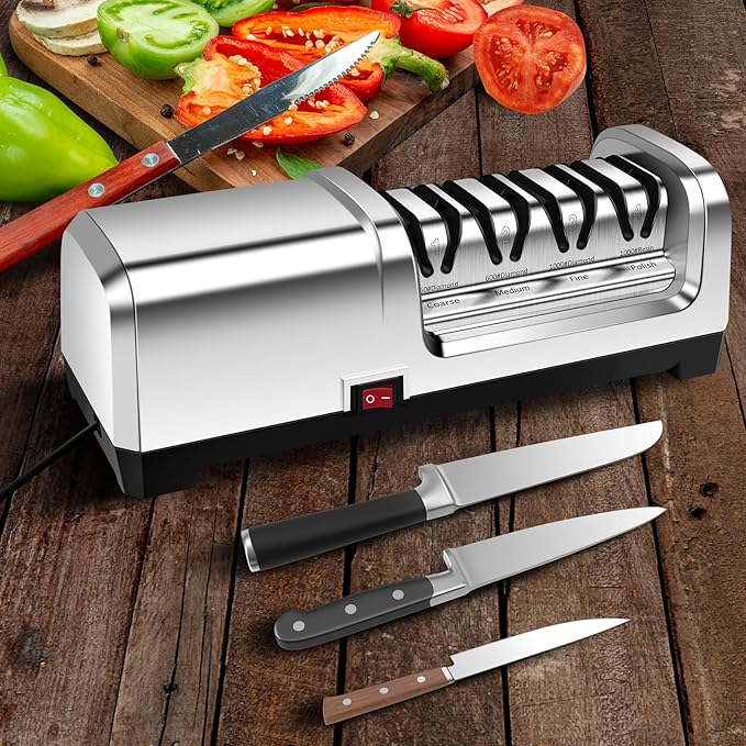 YBSVO 4 Stage Heavy-Duty Professional Electric Knife Sharpener