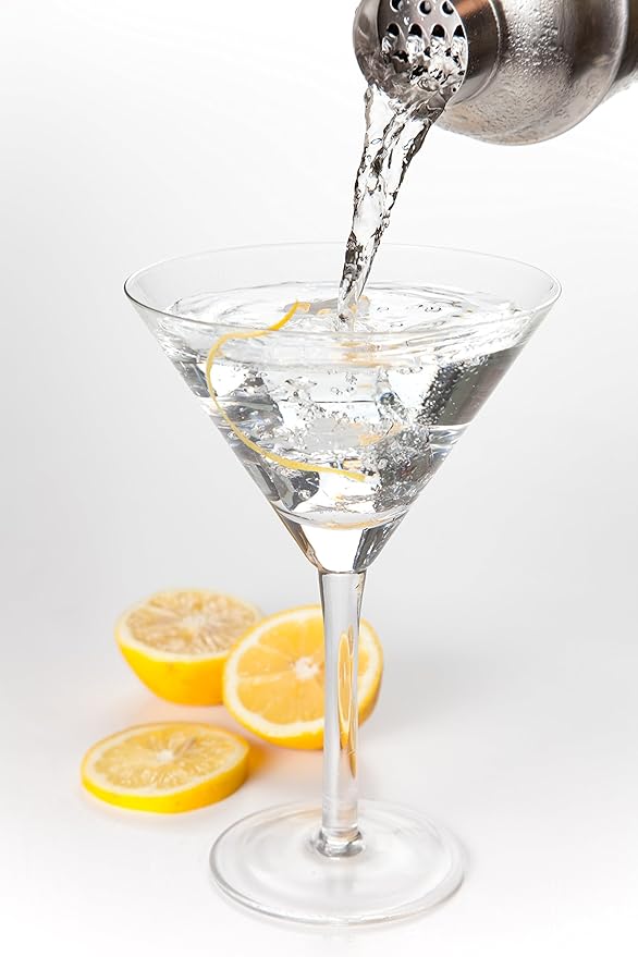 HIC Kitchen Bar Cocktail Shaker, 18/8 Stainless Steel, Mirror Finish, 3-Piece Set, Holds 18-Ounces