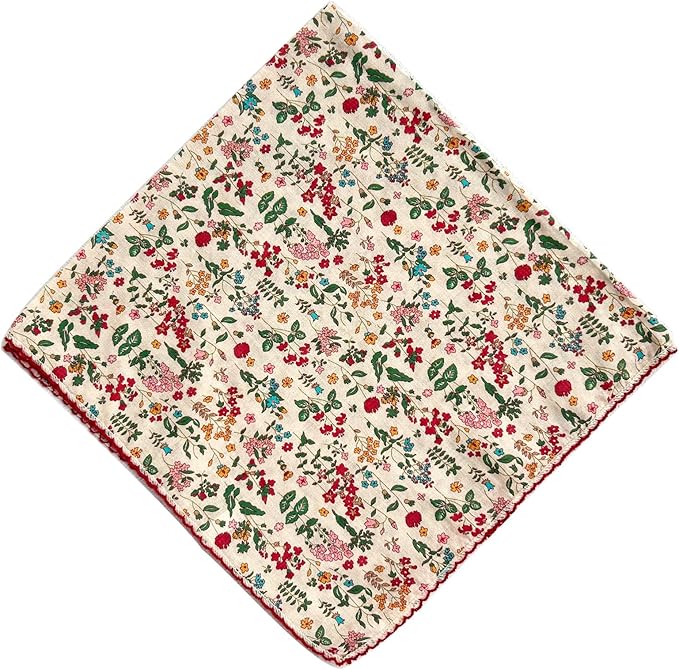 21x21 inches 100% Cotton Bandana for Women - Soft Square Scarf, Multi-Purpose Head Covering, Hair Bandana