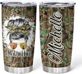 Hyturtle Personalized Hunting Gifts For Women - Huntinglife Camo Customized Name Tumbler 20 Oz Travel Coffee Mug Stainless Steel - Hunting Gift For Mom, Her, Hunters On Birthday, Christmas