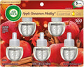 Air Wick Plug In Scented Oil Refill,Fall Scent, Fall Décor, Apple Cinnamon Medley, 5 ct