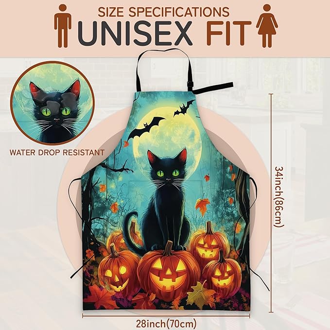 Adjustable Kitchen Apron with Pockets for Women and Men,Soft Chef Apron for Cooking, BBQ, and Grill