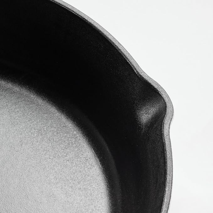 Tramontina Bestow Enameled Cast Iron Skillet with Lid, 12-inch Frying Pan, Latte with Gold Knob