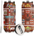 Football Tumbler Cup Travel Mug With Lid,Football Lover Gifts Stainless Steel Vacuum Tumbler Team Fans Coffee Mug Cup Gifts For Women Men 17 Oz