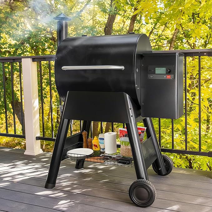 Stanbroil Pellet Grill Storage Shelf, Pellet Grill Storage Basket Fits Traeger Ironwood 650 and Pro 575 Grill, Grill Accessories to Add Storage Space