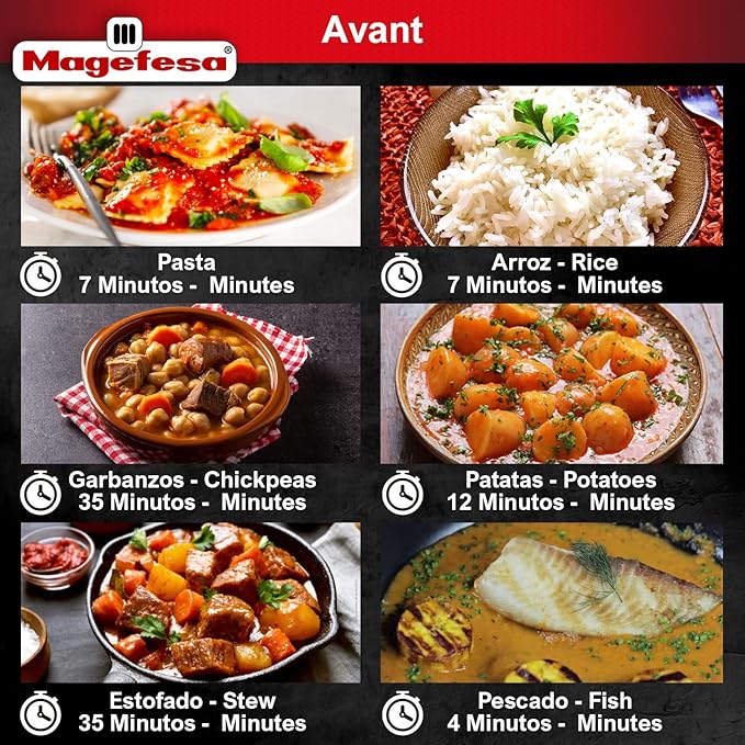MAGEFESA Avant 8.5-Quart Aluminum Pressure Cooker, Compatible with Gas, Electric, Ceramic Stoves, Pressure Canner, Stovetop Instant Fast Cooking