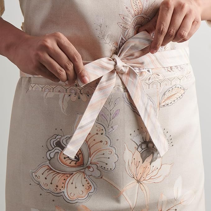 Maison d' Hermine 100% Cotton Apron for women with Pocket Kitchen Chef Apron for Men Cooking Gardening Server Waitress