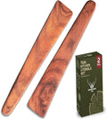 12 Inch Wooden Spatula for Cooking Set of 2 Pcs, Natural Teak Spatula - Non-Stick, Long Handle