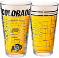 Greenline Goods – University of Colorado Buffaloes College Pint Beer Glasses (Set of 2), 16 oz – Full-Color Logo + Campus Map