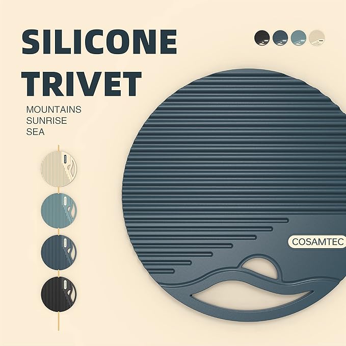 Silicone Trivets for Hot Dishes Heat Resistant Trivets for Hot Pots & Pans Multipurpose & Versatile Hot Pads for Kitchen & Countertop Table Coasters Set of 2