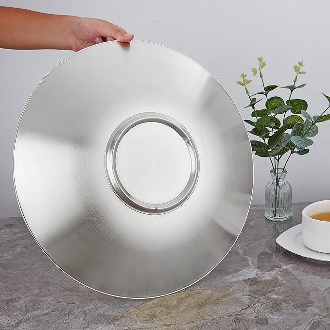 SANQIAHOME 18/8 Staniless Steel Large Serving Bowls,31cm/12.2 in,mixing-bowls pasta-bowls salad-bowls Silver