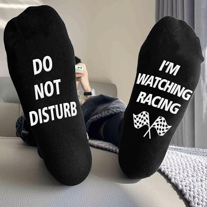 VICRAZY Racing Car, Sport Car Socks for Men, Women - Formula 1 Gifts, Racing Socks, Stocking Stuffers for Men, Women