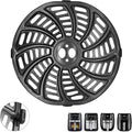 GXF Air Fryer Accessories for Gourmia GAF686 GAF698, Oval Nonstick 9.3''×8.9'' Air Fryer Replacement Parts Rack Tray Basket Grill Pan Grill Plate Crisper Plate with Rubber Bumpers