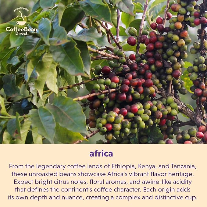 Coffee Bean Direct Unroasted Tanzanian Peaberry, 5 Pound (Pack of 1)
