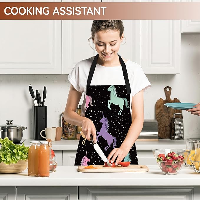 Adjustable Kitchen Apron with Pockets for Women and Men,Soft Chef Apron for Cooking, BBQ, and Grill