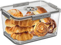 Bread Box for Kitchen Countertop | Airtight Bread Storage Container with New Upgrade Time Recording Lid – Bread Keeper for Homemade Bread, Donuts, Bagels, Toast, and Cookies