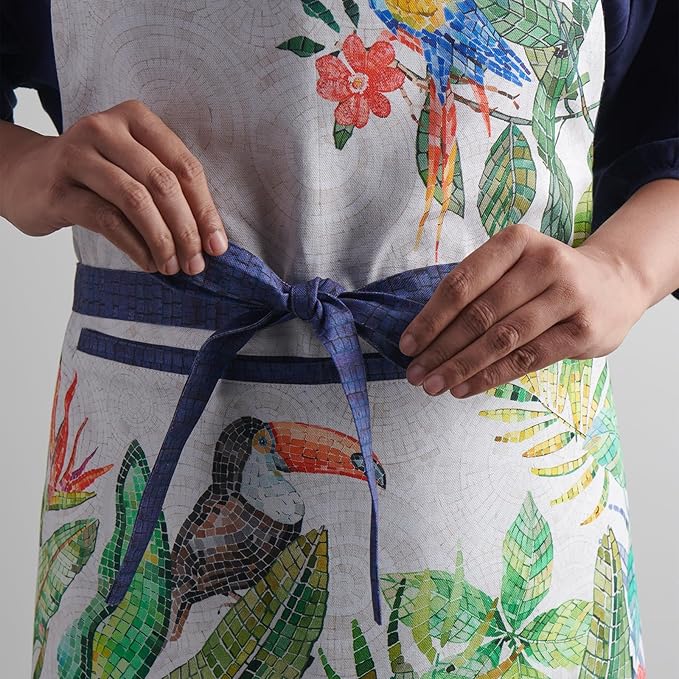 Maison d' Hermine 100% Cotton Apron for women with Pocket Kitchen Chef Apron for Men Cooking Gardening Server Waitress