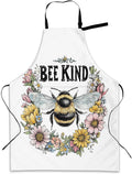 Cooking Apron for Women and Men,Adjustable Chef Bib Apron with 2 Pockets, Water and Oil Resistant for Kitchen Use