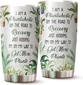 Plant Lover Stainless Steel Tumbler, 20 oz, Insulated, with Sliding Lid - Gifts for Gardeners, Plantaholic, Cactus Coffee Cup, Holiday Theme