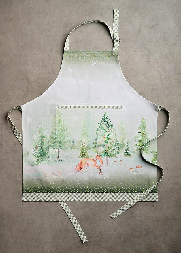 Maison d' Hermine 100% Cotton Apron for women with Pocket Kitchen Chef Apron for Men Cooking Gardening Server Waitress