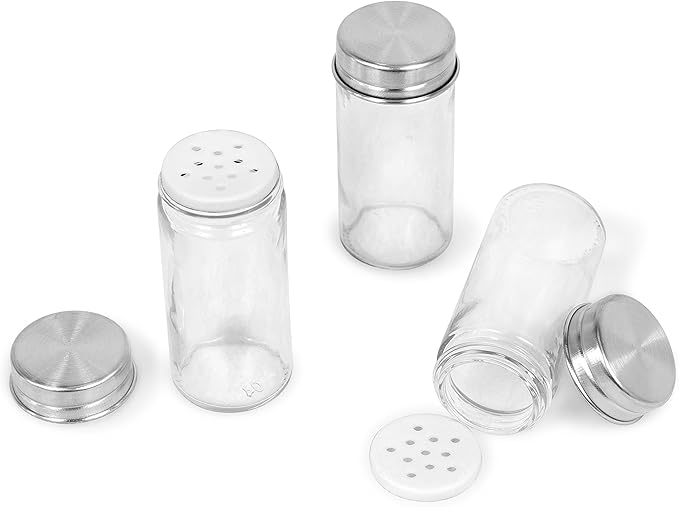 INTERNET'S BEST Revolving Spice Rack - Seasoning Storage with 16 Jars - Modern Stainless Steel Spinning Tower for Kitchen Countertop - Rotating Spice and Pantry Holder with Pre-Printed Labels - Sqaure