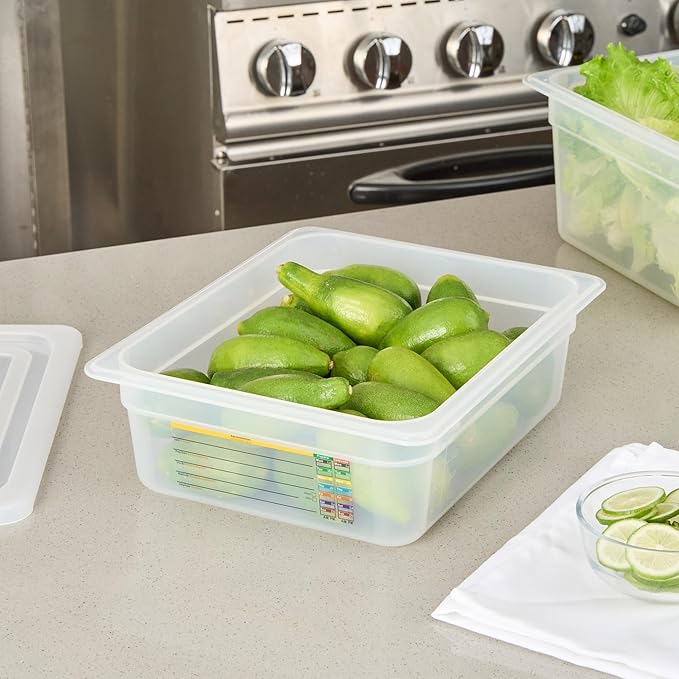 Restaurantware Food Storage Container 1 Pack of 12.7 x 10.3 x 3.9 Inches Plastic Stackable Storage Box White Reusable Label Container Dishwasher Safe For Restaurants And Kitchens